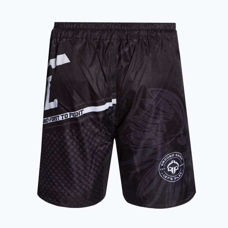 Ground Game MMA Polonia pantaloni scurți de antrenament negru MMASHOPOLS 2