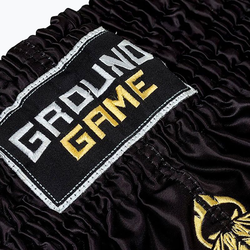 Ground Game Muay Thai Muay Thai boxing pantaloni scurți Gold negru 21MTSHGOLDS 5