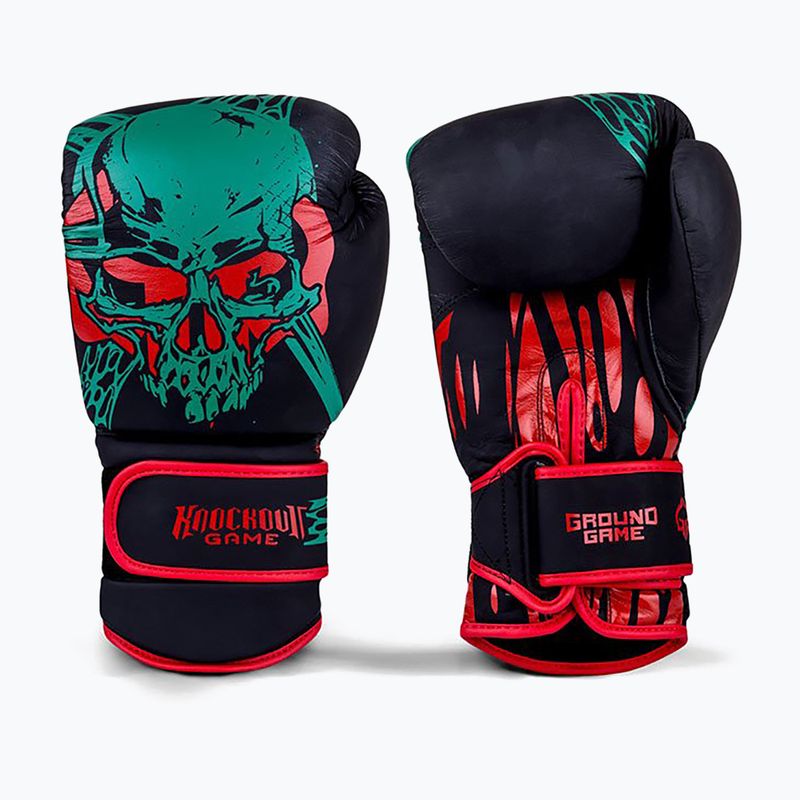 Mănuși de box pentru bărbați GroundGame Toxic, negru, 21BOXGLOTOX10