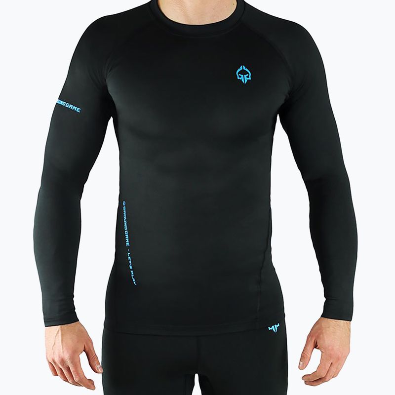 Rashguard Ground Game Athletic 3.0 cu mânecă lungă negru RASHATH3LSS