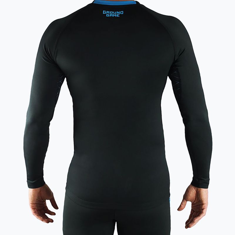 Rashguard Ground Game Athletic 3.0 cu mânecă lungă negru RASHATH3LSS 3