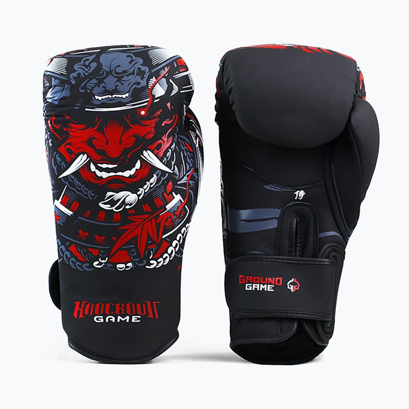 Mănuși de box pentru bărbați GroundGame “Samurai”, negru, 21BOXGLOSAM10