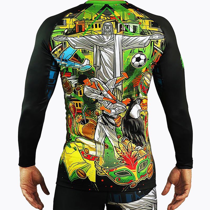 Rashguard Ground Game Brasil cu mânecă lungă de culoare 21RASHBRALSS