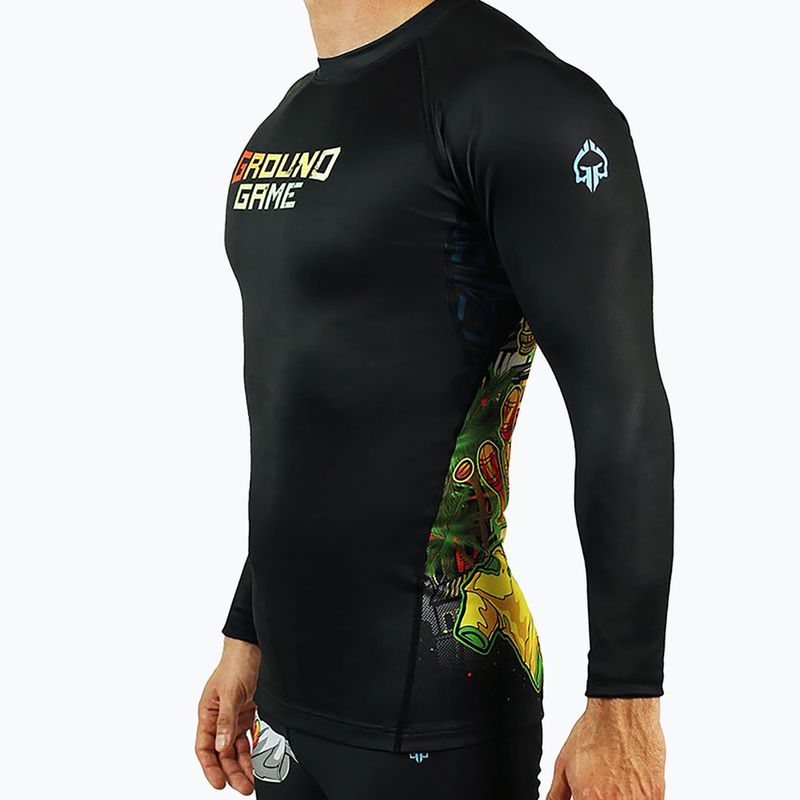Rashguard Ground Game Brasil cu mânecă lungă de culoare 21RASHBRALSS 3