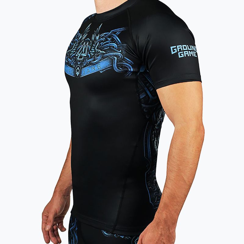 Jachetă pentru bărbați Ground Game Viking Rashguard negru-albastru 21RASHVIK