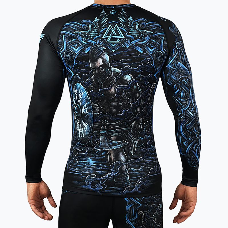 Ground Game Viking cu mânecă lungă Rashguard albastru 21RASHVIKLSS 2