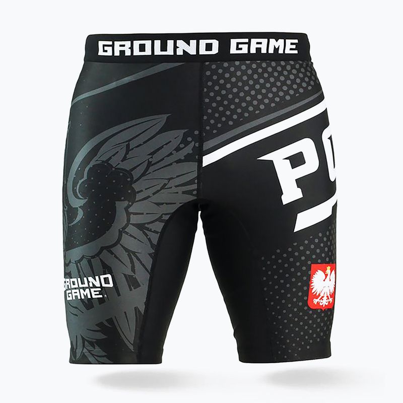 Pantaloni scurți de antrenament pentru bărbați Ground Game Vale Tudo Poland negru/alb/roșu