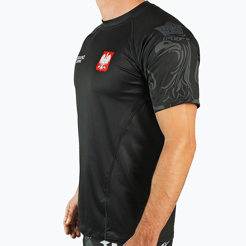 Tricou de antrenament pentru bărbați GroundGame Poland, negru, 21TRTSHPOLS 4