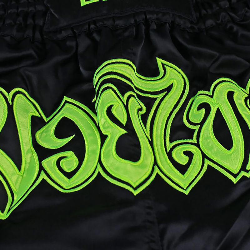 Bărbați Ground Game Muay Thai Neon pantaloni scurți de antrenament negru/verde neon 5