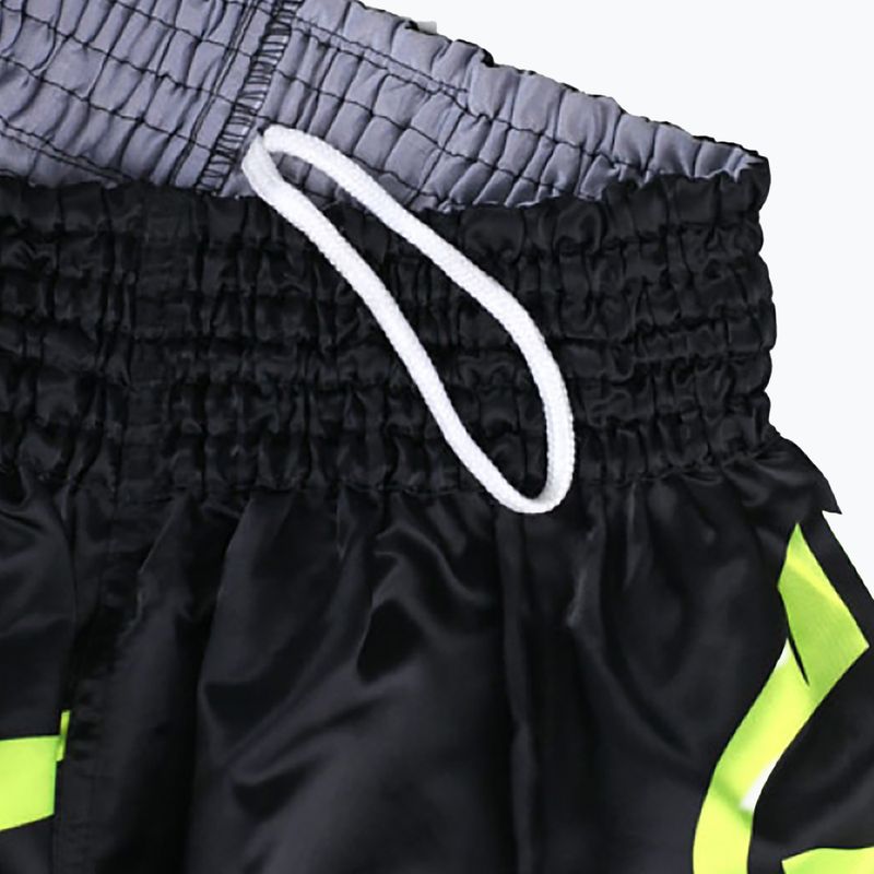 Bărbați Ground Game Muay Thai Neon pantaloni scurți de antrenament negru/verde neon 6