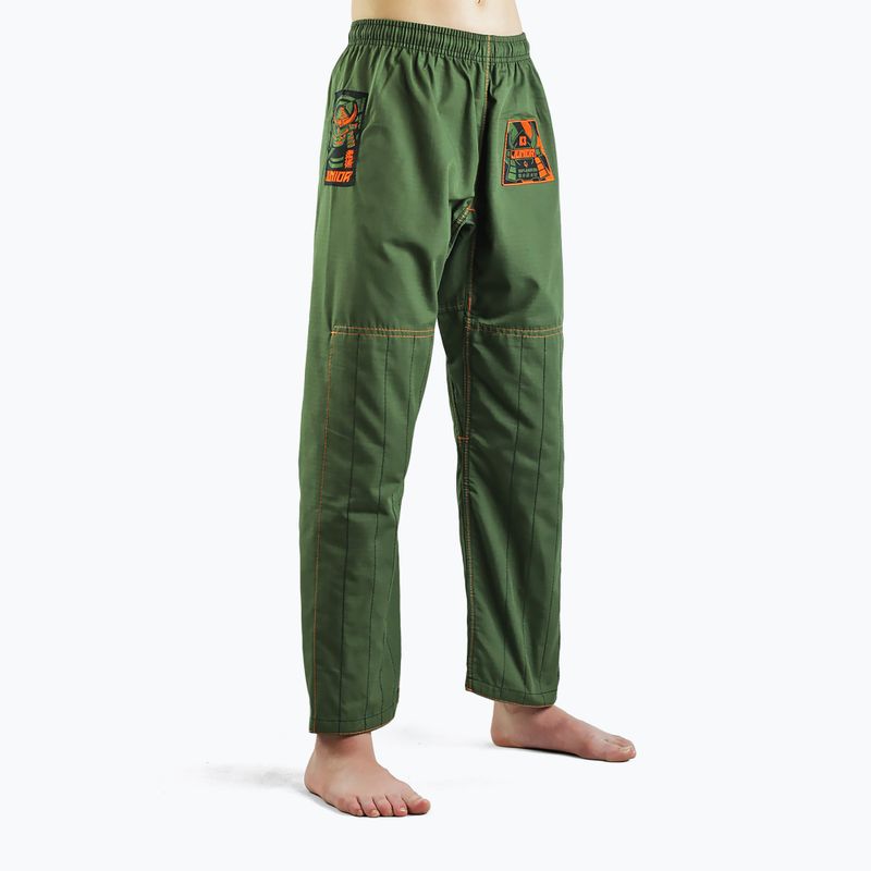 GI pentru Jiu-Jitsu brazilian pentru copii GroundGame Junior 3.0 verde GIJUN3PIN02 5