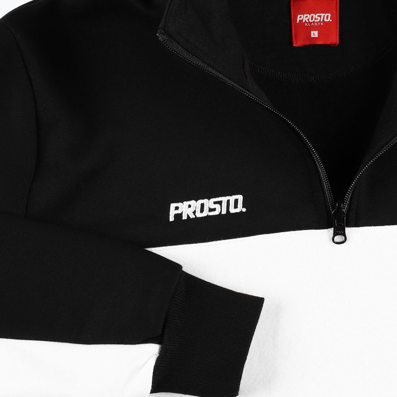 Bluză pentru bărbați PROSTO Half Zip Sweatshirt neagră KL222MSWE1132 4