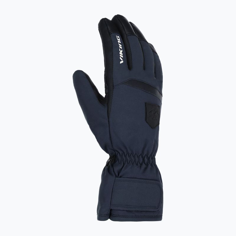 Mănuși de schi pentru bărbați Viking Lars Ski navy/black leather 8