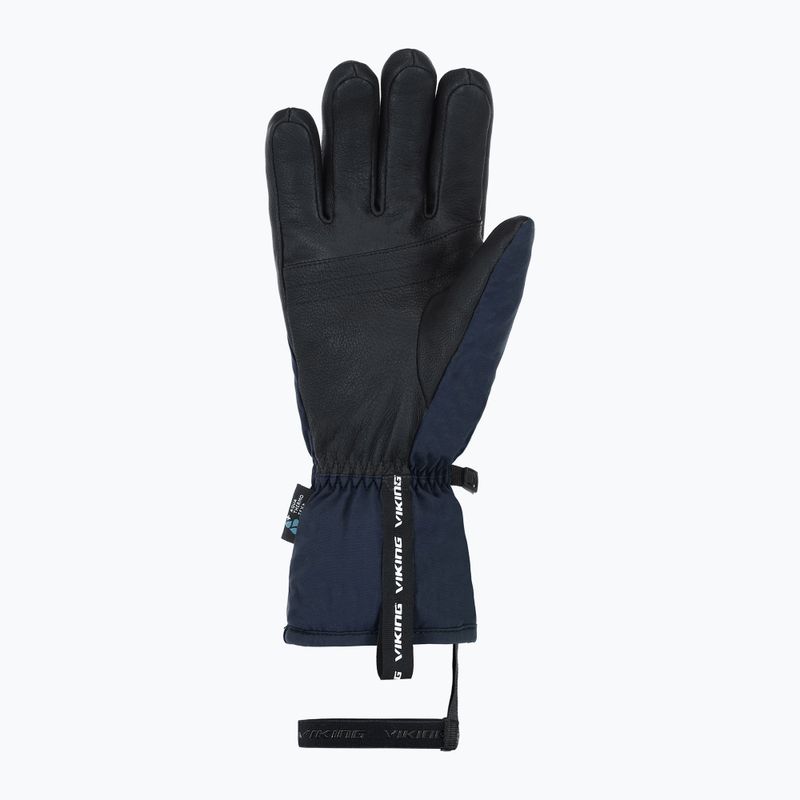 Mănuși de schi pentru bărbați Viking Lars Ski navy/black leather 9