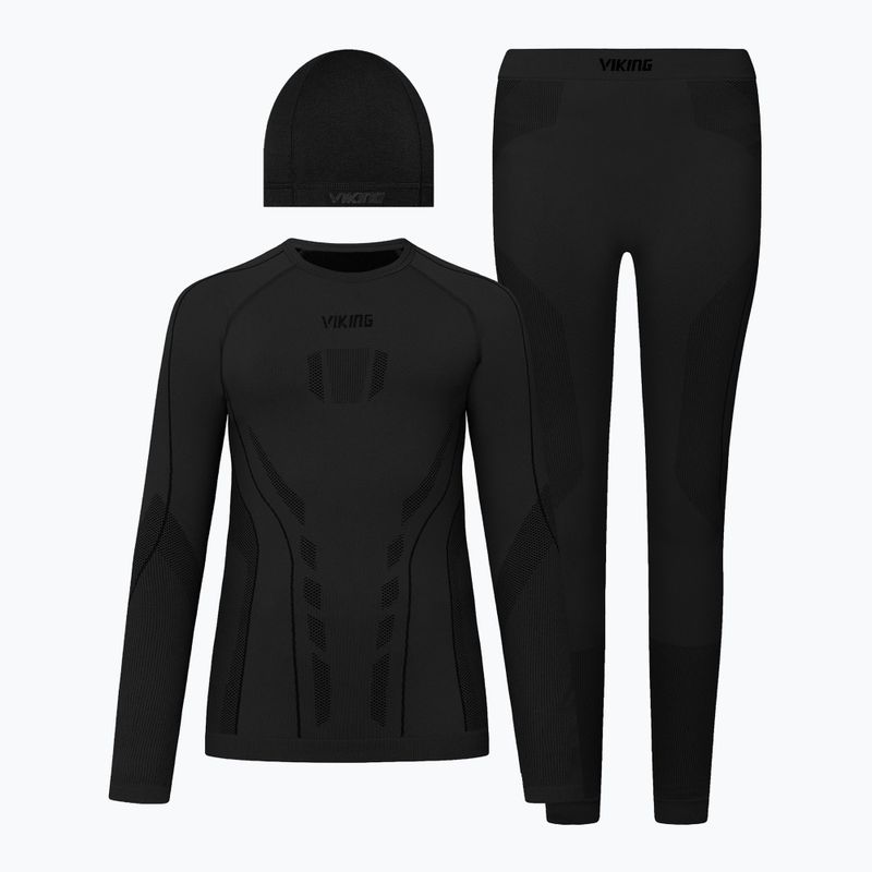 Set de lenjerie termoactivă pentru copii Viking Football Riko 2.0 Base Layer black