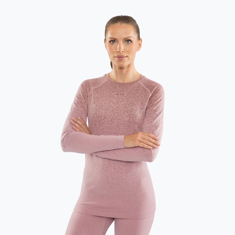 Set de lenjerie termoactivă pentru femei Viking Altis Base Layer pink 4