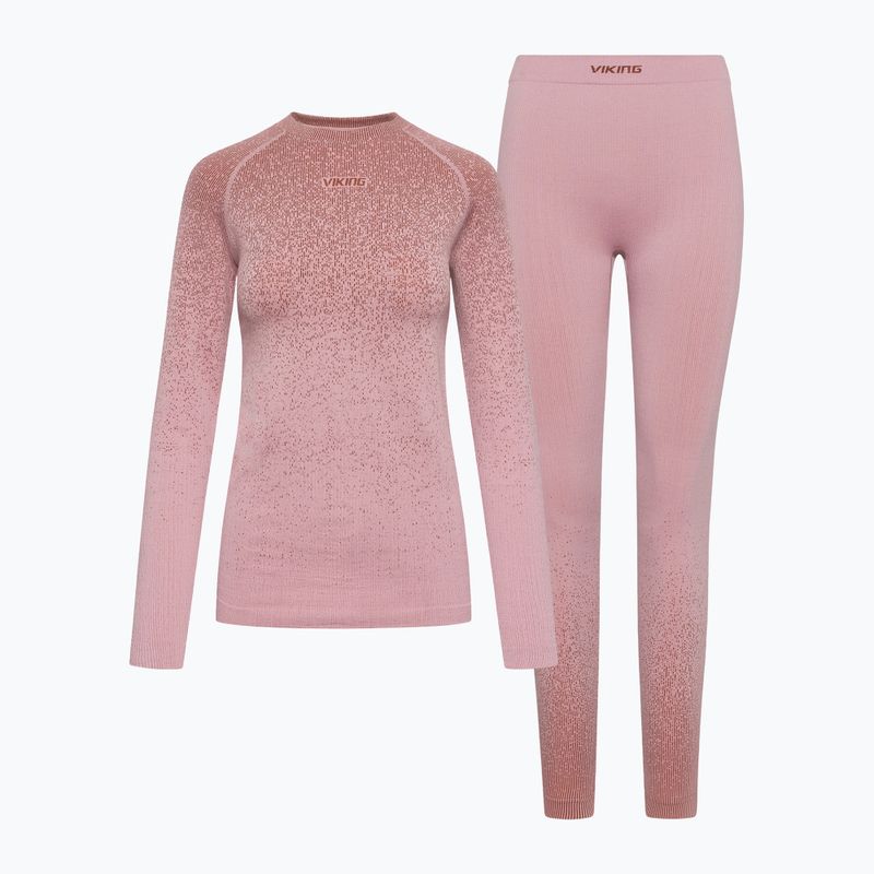 Set de lenjerie termoactivă pentru femei Viking Altis Base Layer pink 8