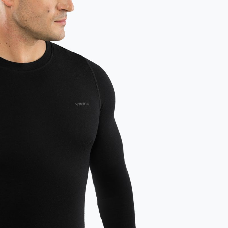 Set de lenjerie termoactivă pentru bărbați Viking Meriboo Base Layer black 5