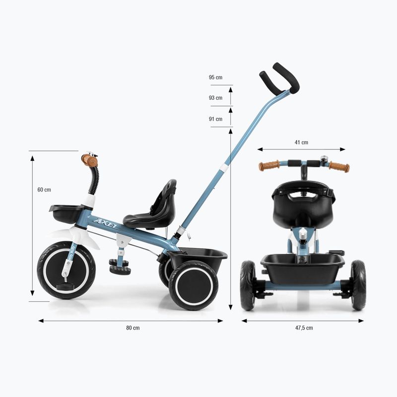 Bicicletă de echilibru cu trei roți Milly Mally Axel denim 11
