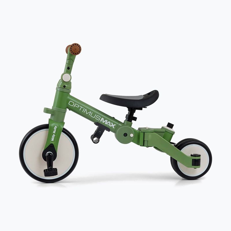 Bicicletă de echilibru pentru copii Milly Mally 5w1 Optimus Max green 3