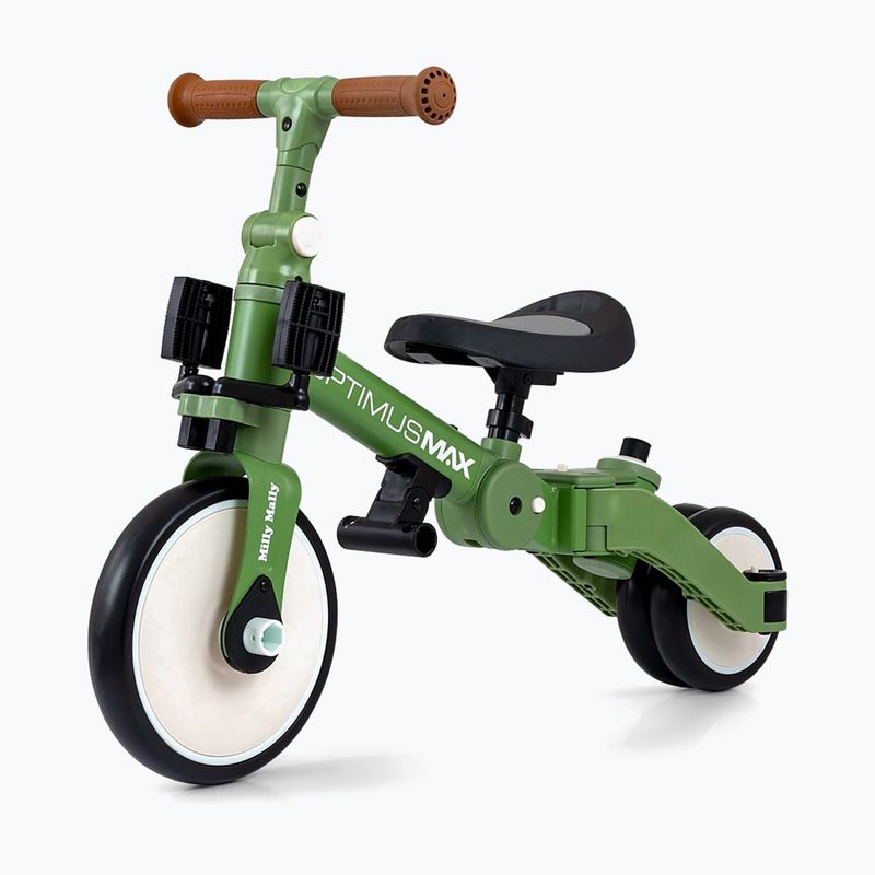 Bicicletă de echilibru pentru copii Milly Mally 5w1 Optimus Max green 4