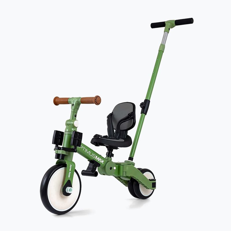Bicicletă de echilibru pentru copii Milly Mally 5w1 Optimus Max green 9