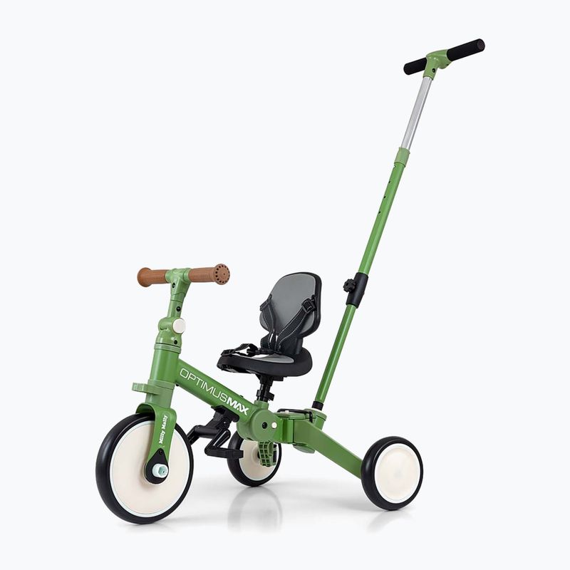 Bicicletă de echilibru pentru copii Milly Mally 5w1 Optimus Max green 10
