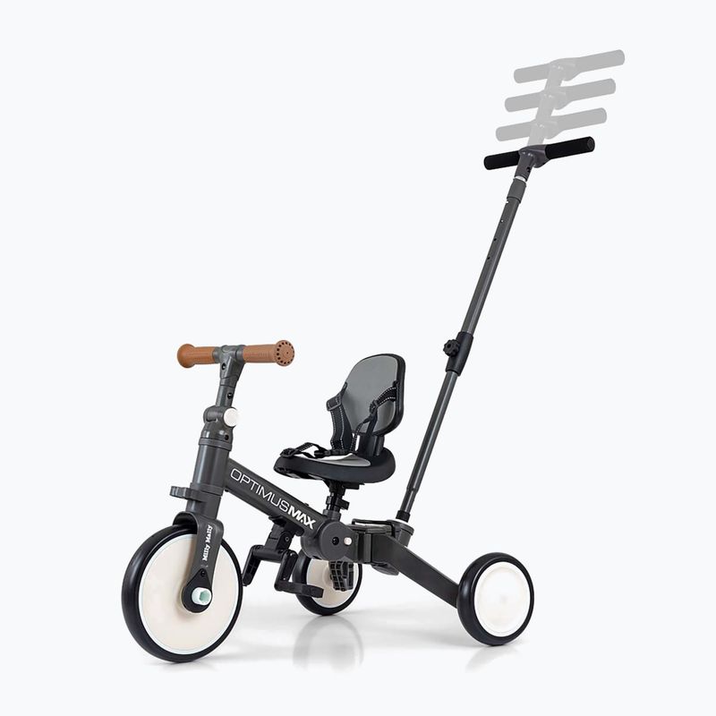 Bicicletă de echilibru pentru copii Milly Mally 5w1 Optimus Max dark grey 11