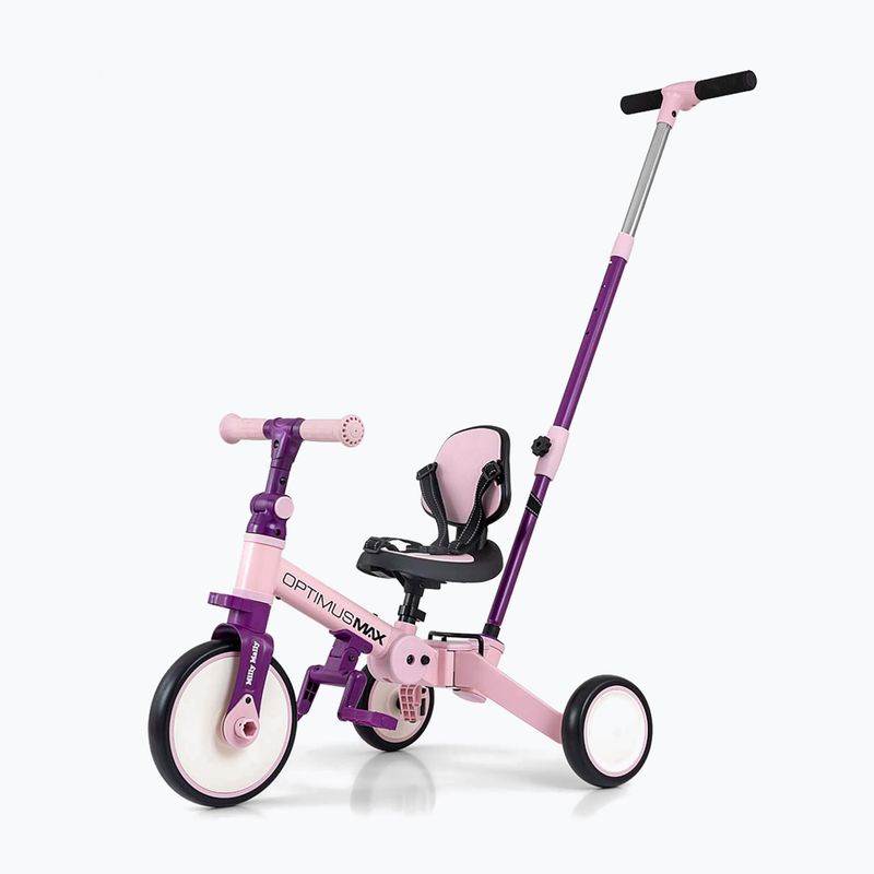 Bicicletă de echilibru pentru copii Milly Mally 5w1 Optimus Max pink 7
