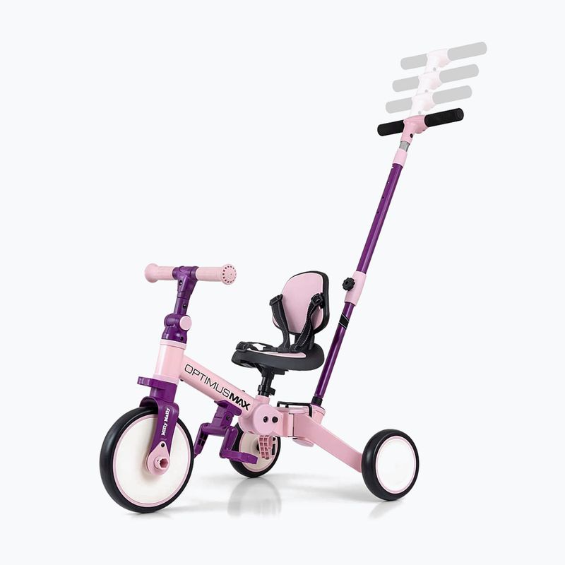 Bicicletă de echilibru pentru copii Milly Mally 5w1 Optimus Max pink 8
