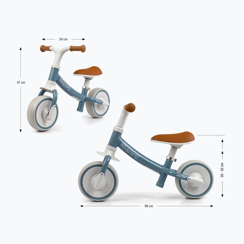 Bicicletă de echilibru pentru copii Milly Mally Skippy blue 2