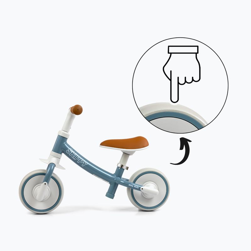 Bicicletă de echilibru pentru copii Milly Mally Skippy blue 6