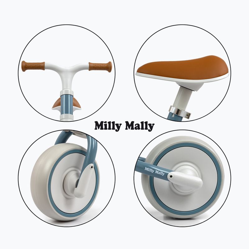 Bicicletă de echilibru pentru copii Milly Mally Skippy blue 7