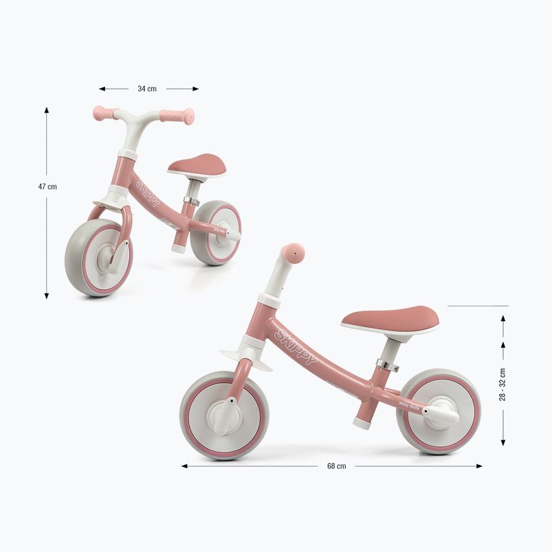 Bicicletă de echilibru pentru copii Milly Mally Skippy pink 2