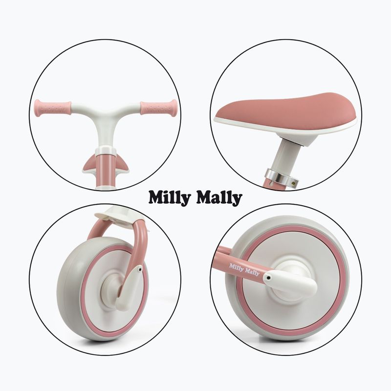 Bicicletă de echilibru pentru copii Milly Mally Skippy pink 7