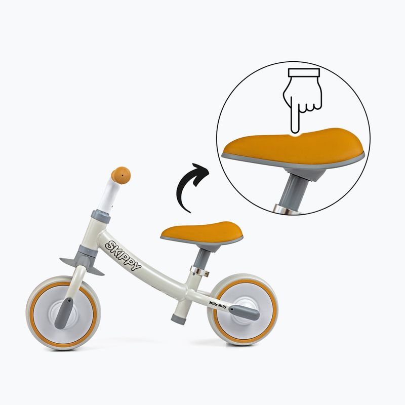 Bicicletă de echilibru pentru copii Milly Mally Skippy white 9