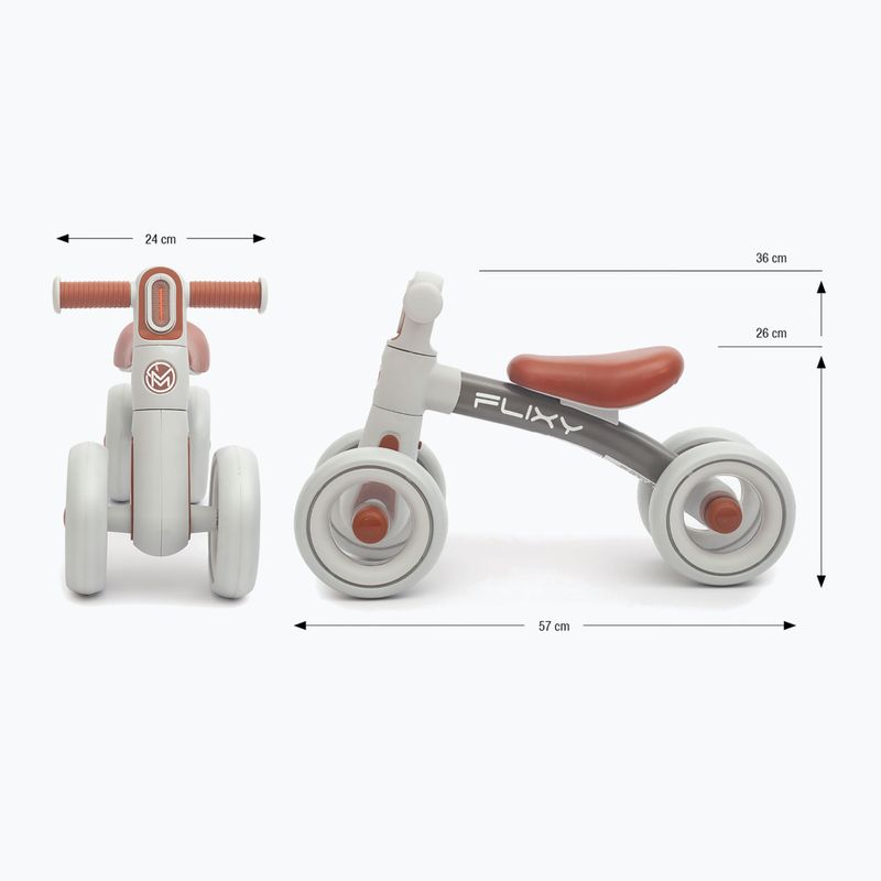 Bicicletă de echilibru pentru copii Milly Mally Flixy cream 2