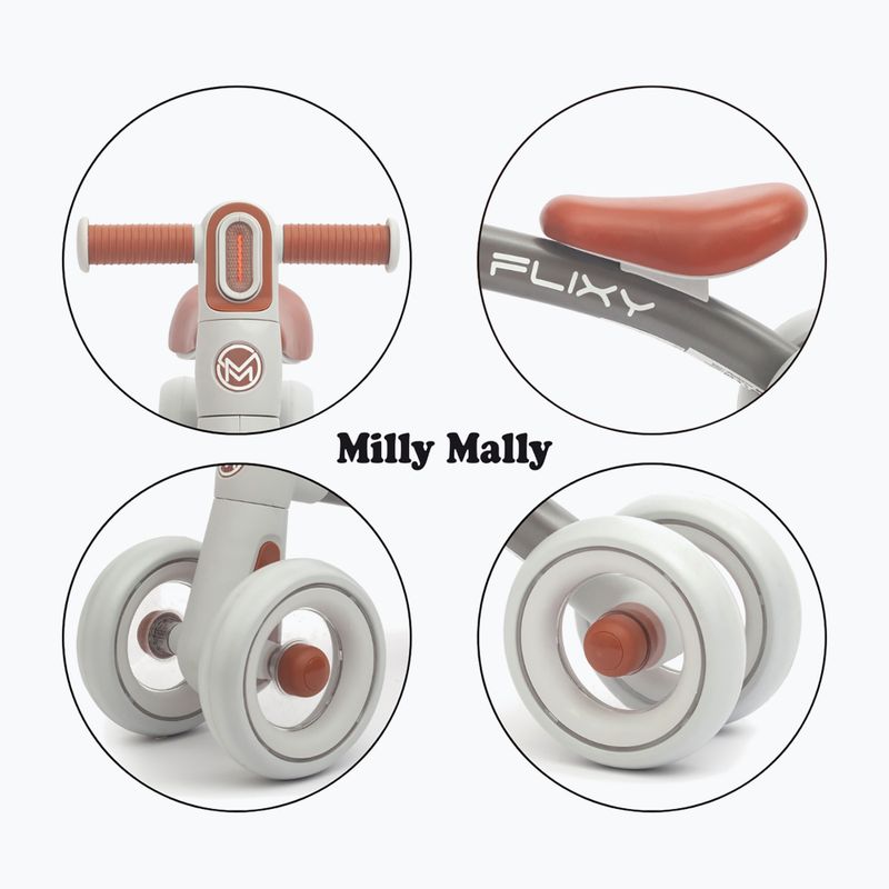Bicicletă de echilibru pentru copii Milly Mally Flixy cream 9