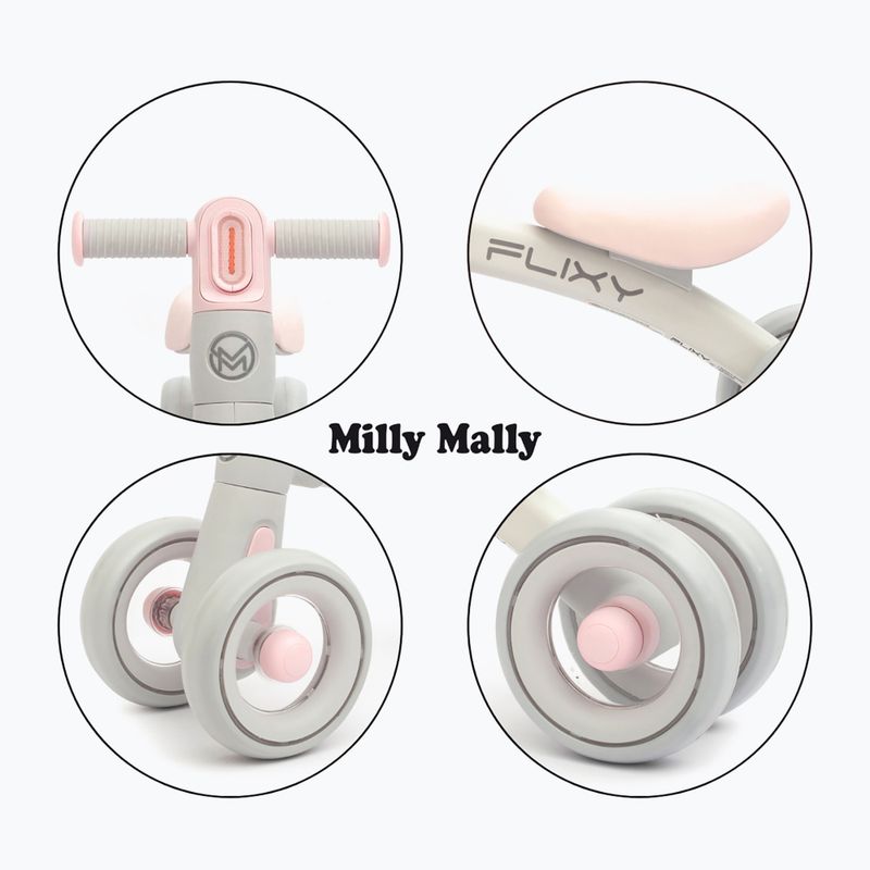 Bicicletă de echilibru pentru copii Milly Mally Flixy pink 13