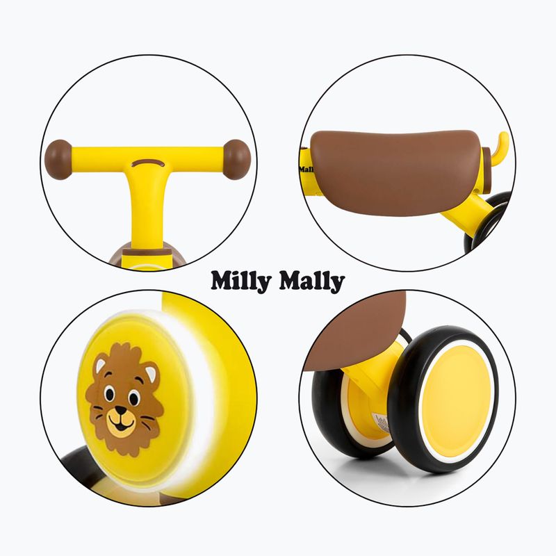 Bicicletă de echilibru pentru copii Milly Mally York yellow 10