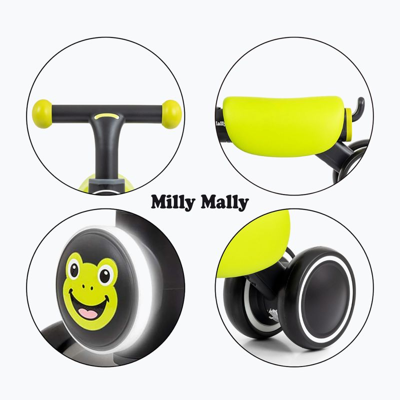 Bicicletă de echilibru pentru copii Milly Mally York green 11