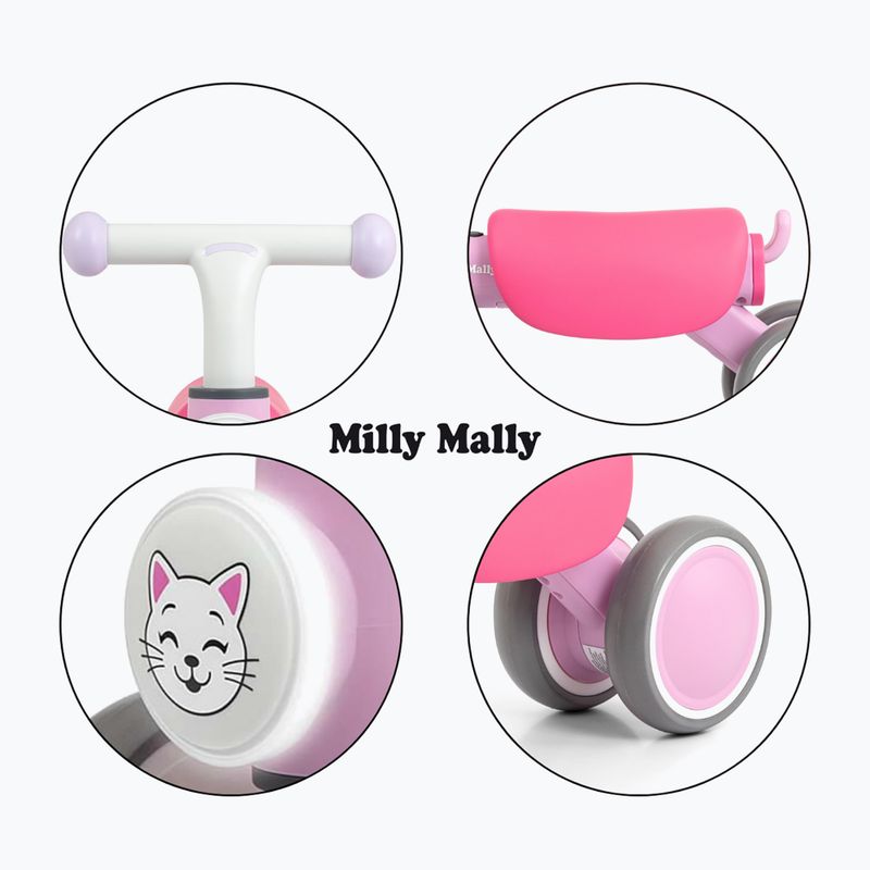 Bicicletă de echilibru pentru copii Milly Mally York pink 11