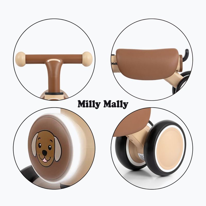 Bicicletă de echilibru pentru copii Milly Mally York beige 11