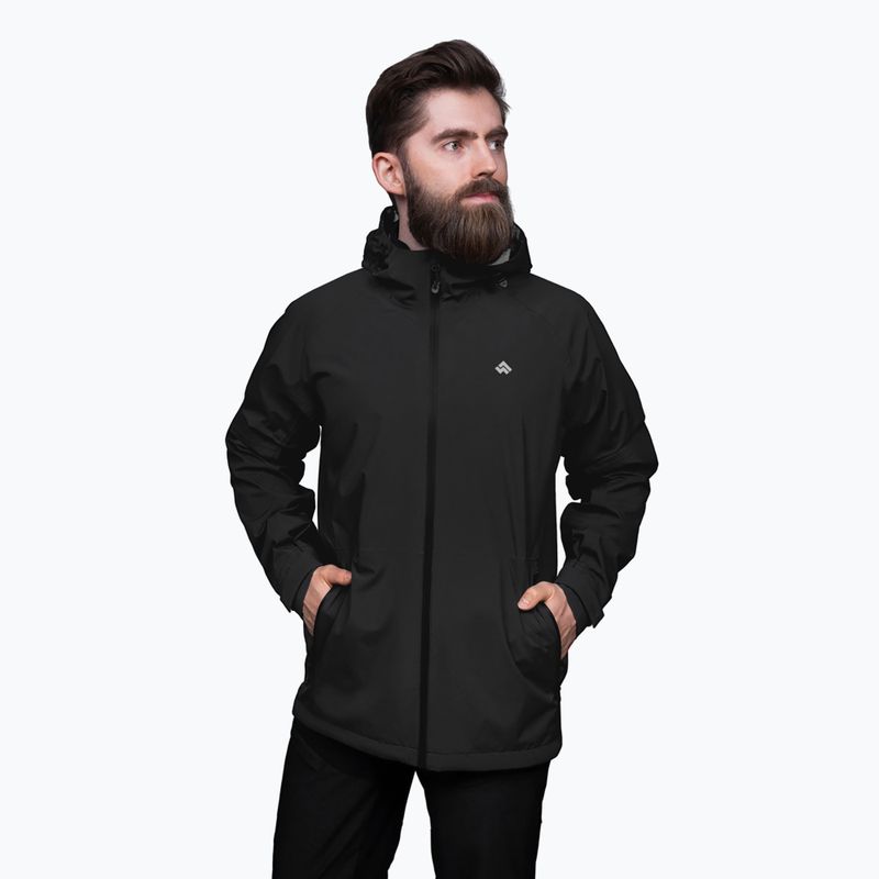 Geacă de ploaie pentru bărbați Alpinus Girdiman negru 3