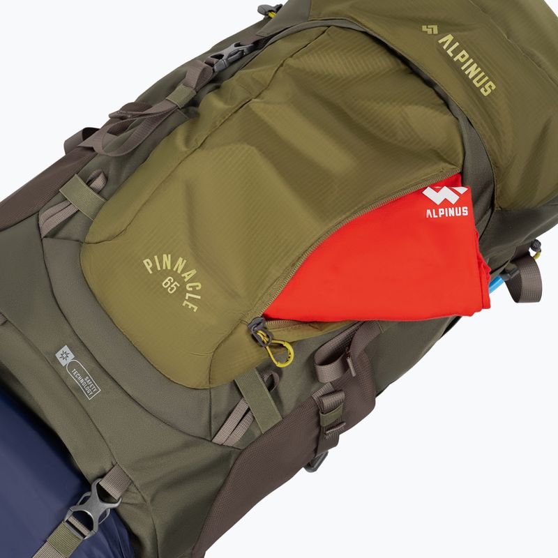 Rucsac de trekking Alpinus Pinnacle 65 oliwkowy 7