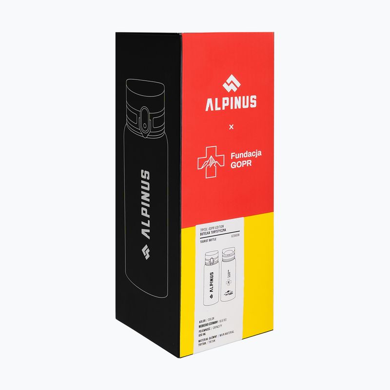 Sticla turistică Alpinus Trysil GOPR Edition 650 ml roșu/albastru 6
