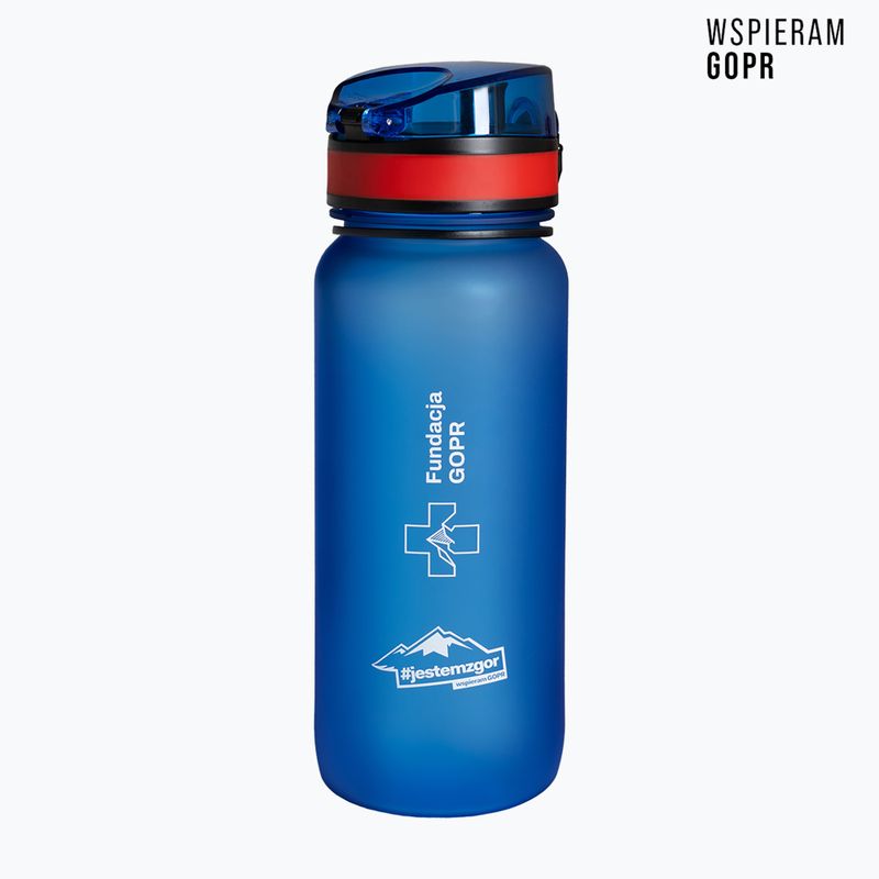 Sticla turistică Alpinus Trysil GOPR Edition 650 ml albastru/roșu 2