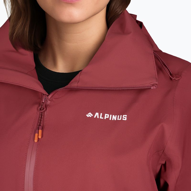 Palton de ploaie pentru femei Alpinus Urmia cărămiziu 4