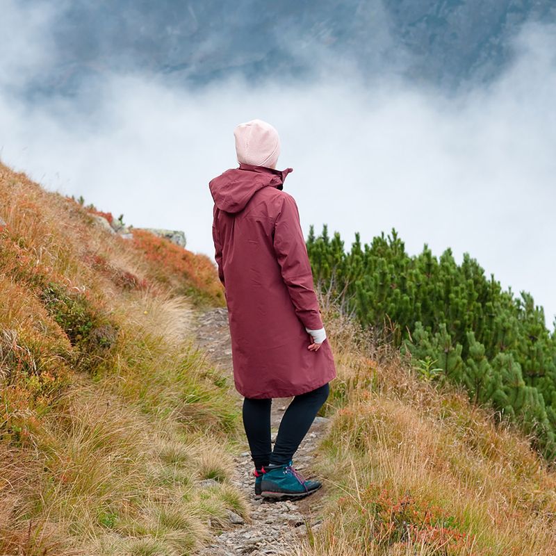 Palton de ploaie pentru femei Alpinus Urmia cărămiziu 9