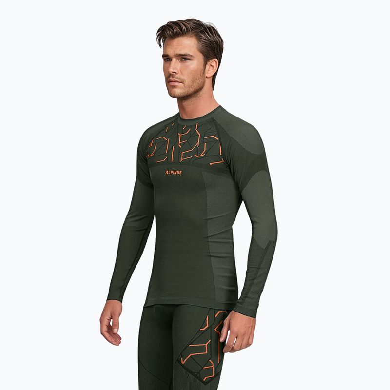 Set de lenjerie termoactivă pentru bărbați Alpinus Tactical Gausdal Set verde/portocaliu 2